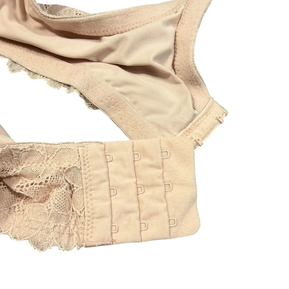 Jessica Simpson Bra Womens‎ 38D Rose Smoke Pink Lace Floral Embroidered Push Up